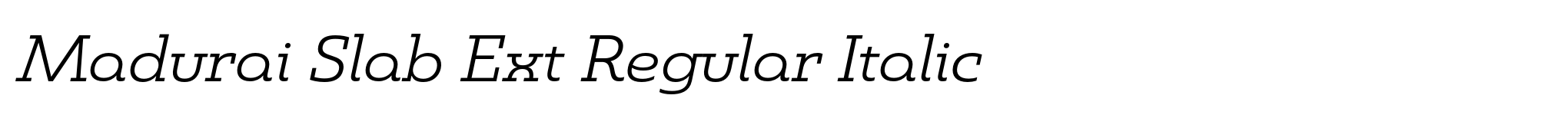 Madurai Slab Ext Regular Italic image
